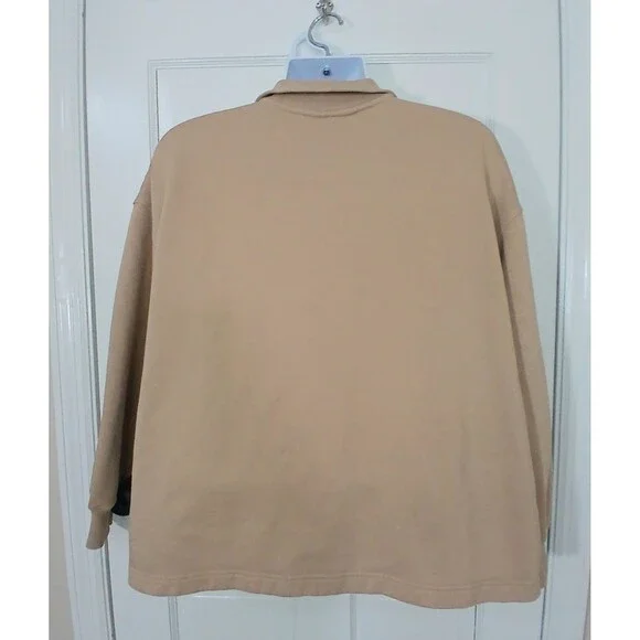 Nike Sportswear Trend Fleece 1/4 Zip Pullover Tan Women's Large Style DV4427-200 - Picture 15 of 16